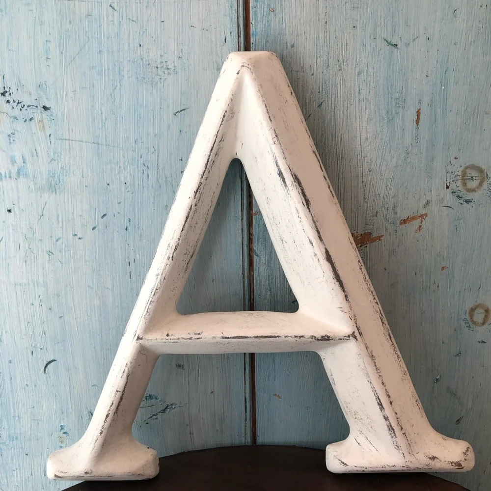 Ballard Design lightweight distressed letter “A” wall-hanging - Picture 6 of 6